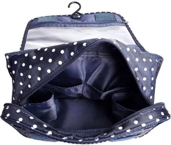 Toilettas met Haak – Waterdichte Travel Organizer – Cosmetica Reistas – Make-up Organizer – Blauw-Toilettas-Ilumina Benelux