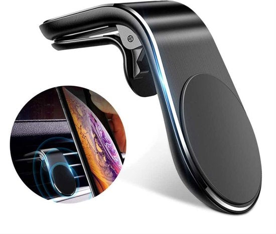 Telefoonhouder auto – Magnetisch Air Vent Mount – 360° Draaibaar – GPS Houder – Zwart-Telefoonhouders-Ilumina Benelux