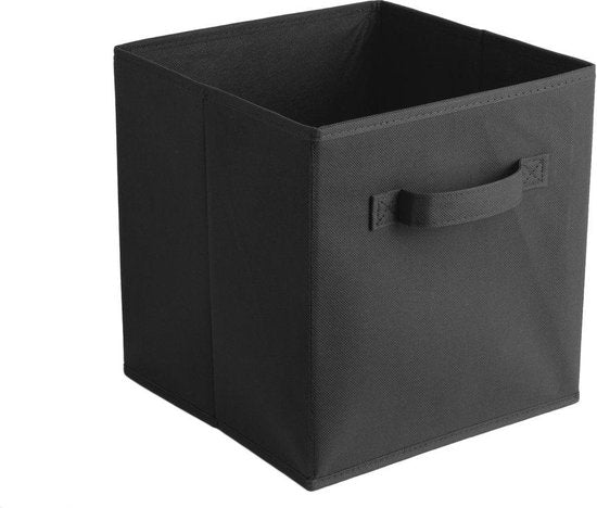 Opbergmanden kast – Set van 6 opbergboxen – Voor speelgoed & kleding – Vakkenkast manden – Zwart-Opbergmanden-Ilumina Benelux