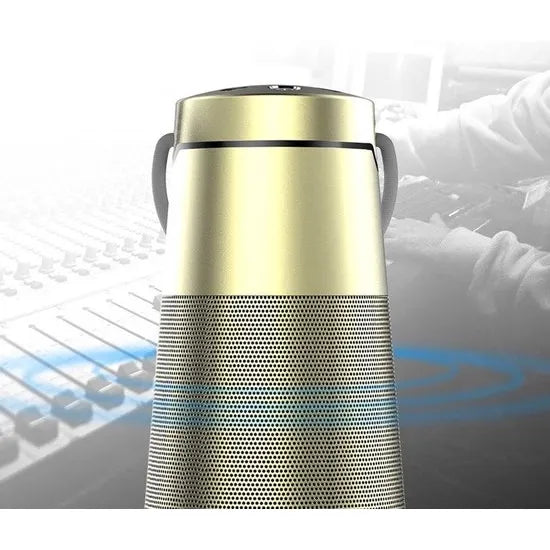 HOPESTAR H33 Premium Bluetooth Speaker – Draagbare Draadloze Speaker met FM Radio & Powerbank – Goud-Ilumina Benelux