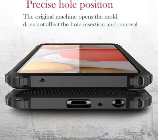 Schokbestendig Heavy Duty Armor Hoesje Geschikt voor: Samsung Galaxy A71 4G / 5G Back Cover - Goud
