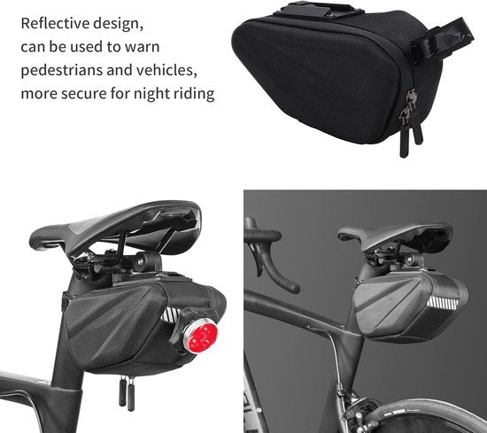 Zadeltas fiets – Click&Go systeem – Waterdicht – Compact – Zwart-Ilumina Benelux