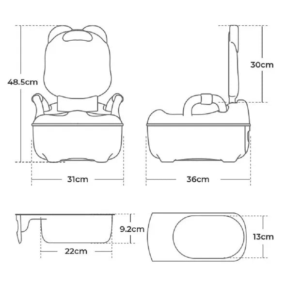Plaspotje peuter - Toilettrainer met deksel - Kind WC verkleiner - Voor jongen & meisje - Roze-Ilumina Benelux