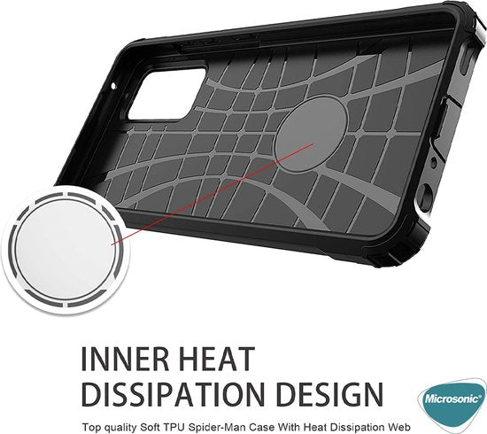 Schokbestendig Heavy Duty Armor Hoesje Geschikt voor: Samsung Galaxy A73 5G Back Cover - Rood