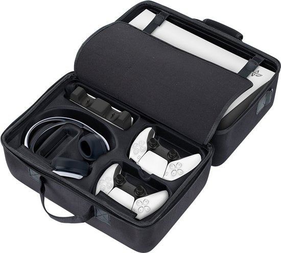 PS5 Draagtas – Reistas voor PlayStation 5 Console & Accessoires – Schokbestendig – Waterdicht – Met Handvat & Schouderband – Zwart-Ilumina Benelux