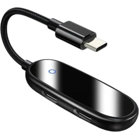 USB-C naar 2x USB-C Adapter - Audio & Opladen Tegelijk - USB-C Audio Splitter - PD 18W Snelladen - Geschikt voor Samsung, Google Pixel, Xiaomi, OnePlus & iPad-Ilumina Benelux