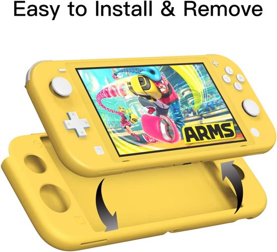 Siliconen Case voor Switch Lite – Beschermhoesje – Schokbestendig – Anti-slip – Zacht & Comfortabel – Accessoire voor Switch Lite - Geel