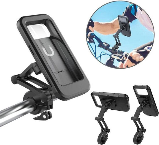 Telefoonhouder fiets & motor – Stuurhouder – Universeel – Stevige beugel – Zwart-Ilumina Benelux