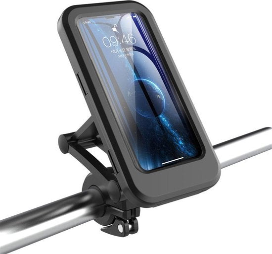 Telefoonhouder fiets – Waterdichte case – Verstelbaar – Universeel voor scooter & motor – Zwart-Ilumina Benelux