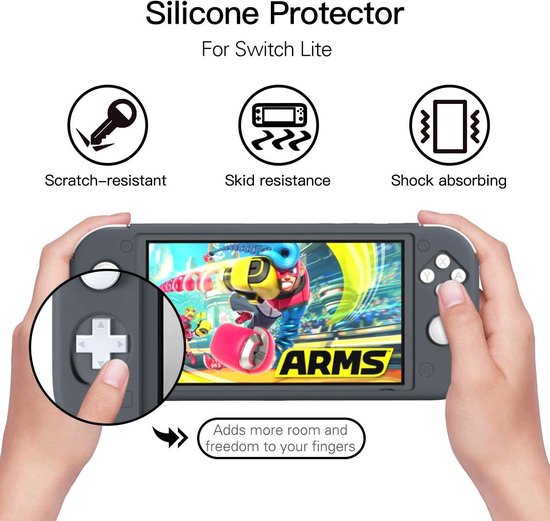 Switch Lite Hoesjes – Siliconen Beschermcase – Schokbestendig – Anti-slip – Geel