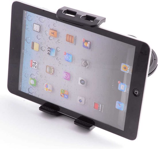 Tablethouder auto – Zuignap & Klem – Dashboard/Raam Montage – 360° Verstelbaar 5-9 Inch – Zwart