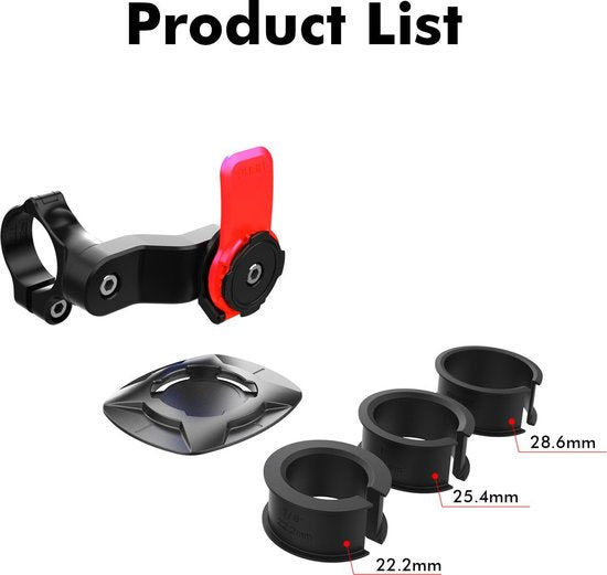 Telefoonhouder fiets – Universeel – Voor fiets motor scooter – Stevige stuurmontage – Zwart-Ilumina Benelux