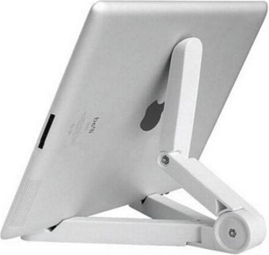 Tablet houder - Ideaal voor Thuiswerken - Telefoon tot 13 inch - Bureau - Slaapkamer - Keuken - wit