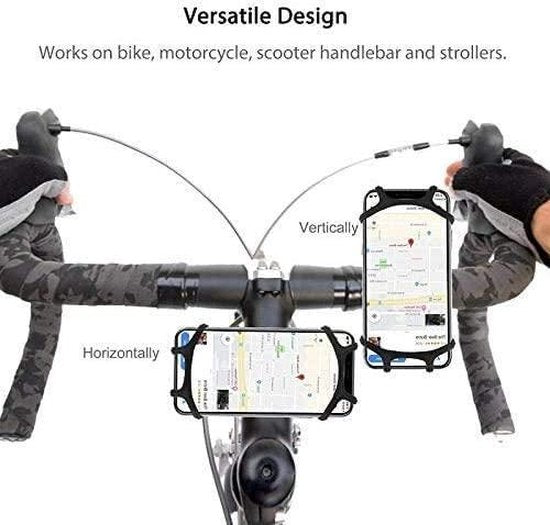 Telefoonhouder fiets – Stuurhouder anti-vibratie – 360° draaibaar – Universeel 4-6,5 inch smartphones – Zwart-Ilumina Benelux