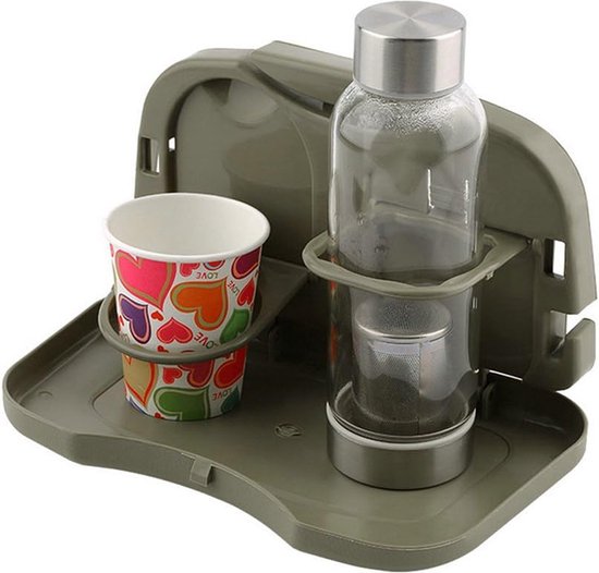 Auto achterbank tafel bureau drankbeker tafelblad standaard verticaal bureau auto opklapbare eettafel plaat - Grijs