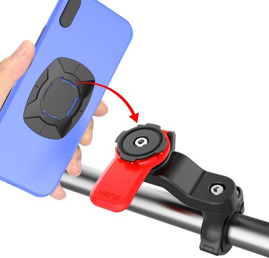Telefoonhouder fiets – Universeel – Voor fiets motor scooter – Stevige stuurmontage – Zwart-Ilumina Benelux