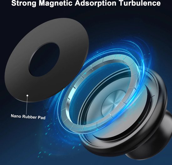 Telefoonhouder auto – Magnetisch voorruit & dashboard – 360° draaibaar – MagSafe compatibel – Ultra strong grip – Zwart-Ilumina Benelux