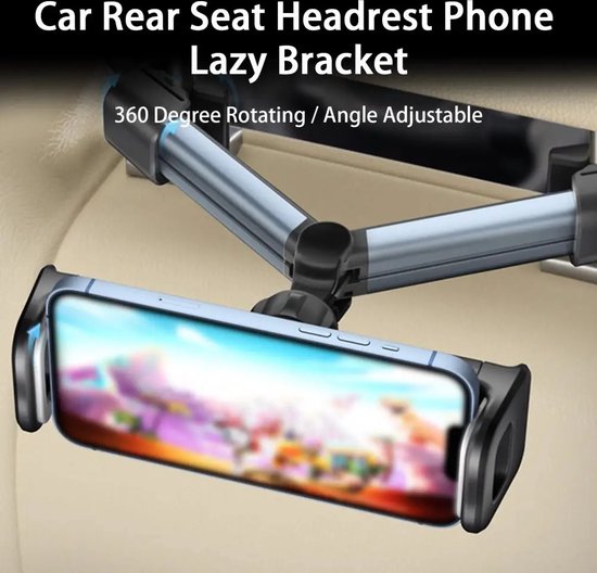 Tablethouder auto – Achterbank Hoofdsteun Houder – Verstelbaar – 4,4-11 inch Tablets – Zwart