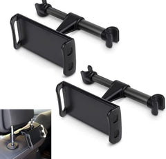 Tablethouder auto hoofdsteun – Tablet- en Telefoonhouder – Geschikt voor iPad/iPhone/Samsung Galaxy Tab – Set van 2 – Zwart