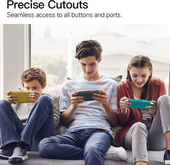 Beschermhoes – Geschikt voor Nintendo Switch Lite – Siliconen Case – Schokbestendig – Anti-slip – Grijs