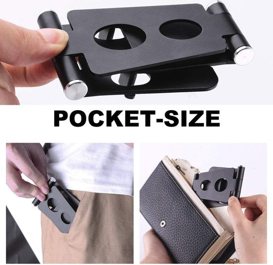 2-Pack Telefoonhouder Bureau – Aluminium Verstelbare Telefoonstandaard – 270° Opvouwbaar – Anti-slip – Voor Smartphone & Tablet 4~10 inch – Geschikt voor: iPhone, Samsung, iPad, Huawei