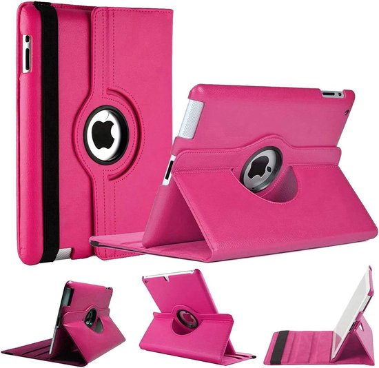 Tablethoes – Geschikt voor iPad Mini 4 / Mini 5 2019 7,9 inch – 360° draaibaar – Standfunctie – Roze-Ilumina Benelux