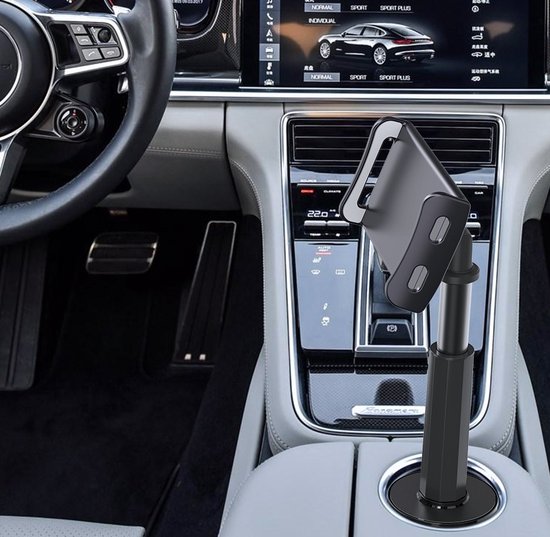 Tablet en Smartphonehouder Auto – Verstelbare Bekerhouder Telefoonhouder – 360° Draaibare iPad Houder – Geschikt voor iPad, Samsung Galaxy, iPhone – Voor Auto & Vrachtwagen