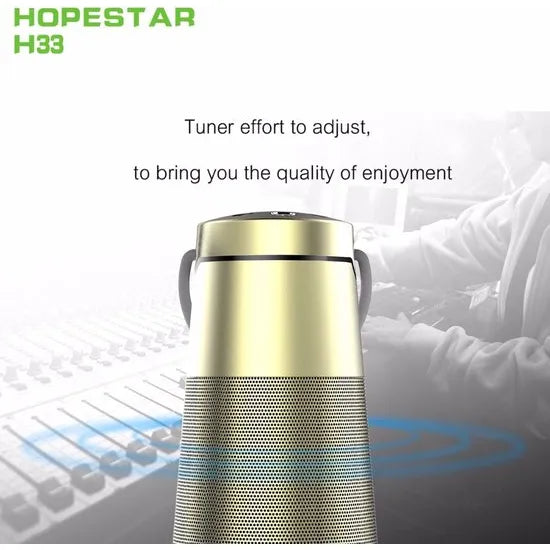 HOPESTAR H33 Premium Bluetooth Speaker – Draagbare Draadloze Speaker met FM Radio & Powerbank – Grijs-Ilumina Benelux