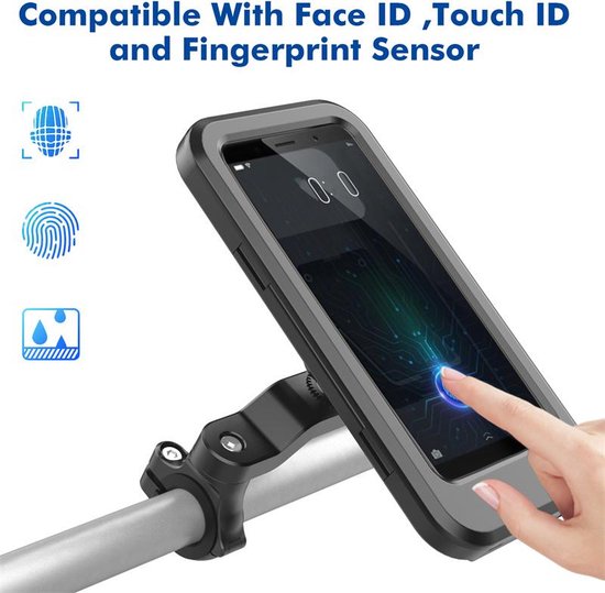 Telefoonhouder fiets & motor – Stuurhouder – Universeel – Stevige beugel – Zwart-Ilumina Benelux