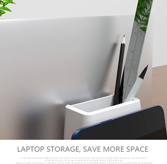 Bureau Desktop organizer - Pennenbakje - Pennenhouder - Tablet Houder Bureau - Telefoon Houder Tafel - Geschikt voor: Tablet & Telefoon - Wit