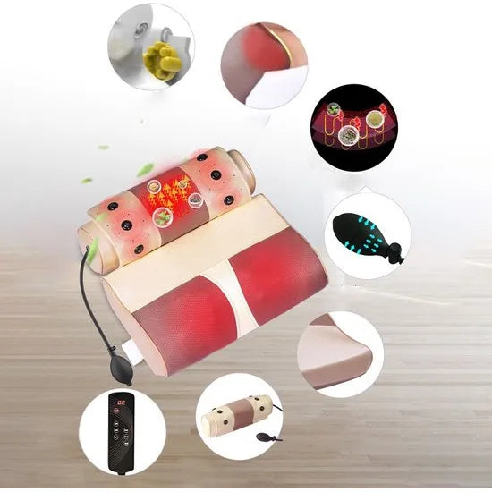 Orthopedisch Massagekussen met Warmte – Shiatsu Massagekussen – Nek- en Rugmassage-Ilumina Benelux