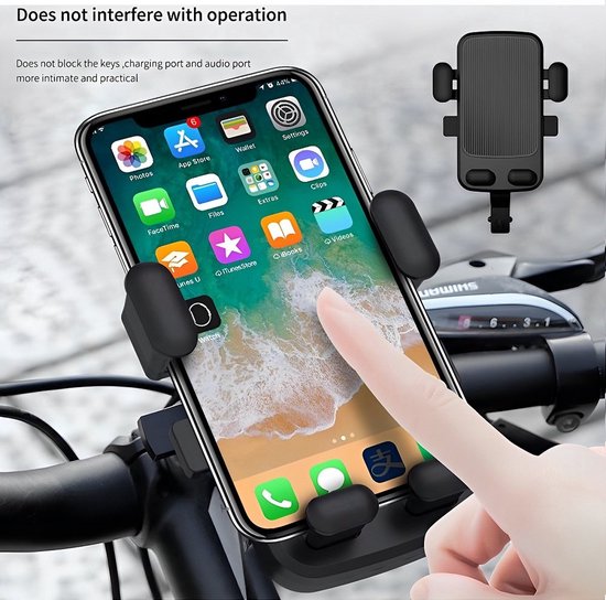 Telefoonhouder fiets – 360° draaibaar – Anti-slip schokbestendig – Universele navigatie clip – Zwart/Groen-Ilumina Benelux