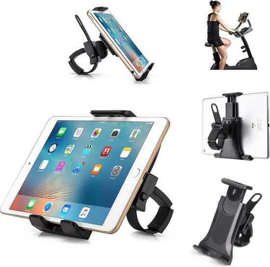 Universele Fiets Tablethouder – 360° Draaibaar – 4-11 inch Tablets & Smartphones – Stuurhouder voor Loopband, Hometrainer, Kinderwagen, Racefiets Geschikt voor iPad, iPhone, Samsung