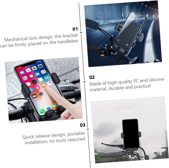 Telefoonhouder fiets – 360° draaibaar – Anti-slip schokbestendig – Universele navigatie clip – Zwart/Groen-Ilumina Benelux