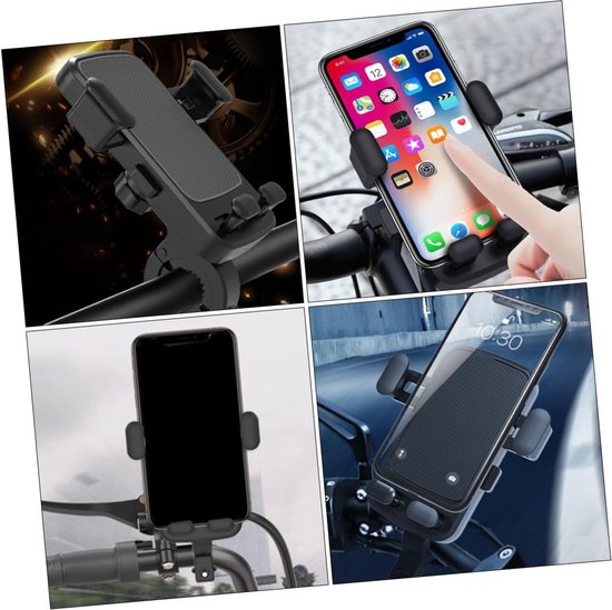 Telefoonhouder fiets – 360° draaibaar – Anti-slip schokbestendig – Universele navigatie clip – Zwart/Groen-Ilumina Benelux