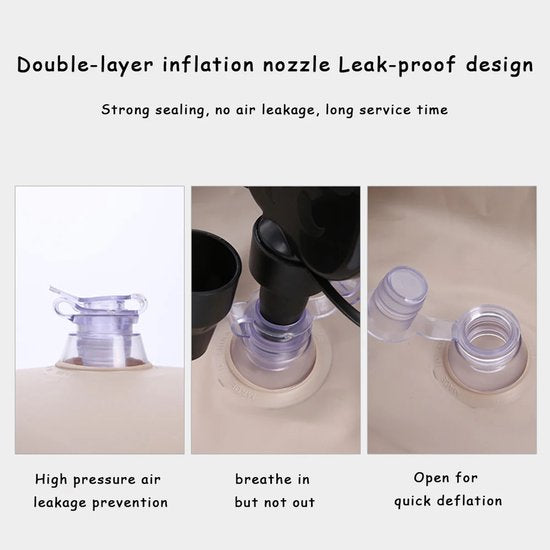 Auto luchtbed achterbank – Opblaasbaar slaapmatras – Incl. kussens – Ideaal voor reizen & camping – Zwart