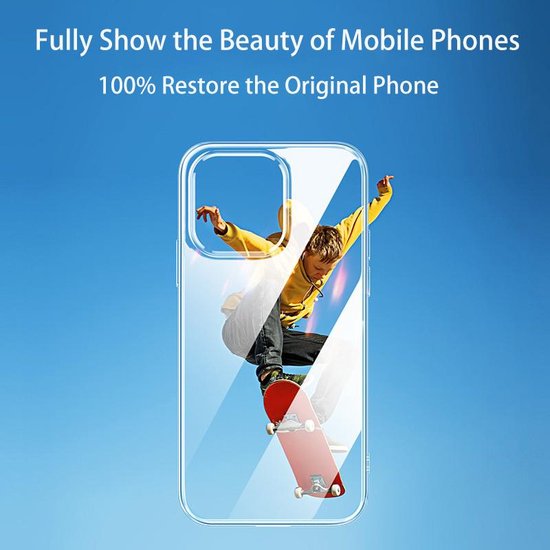 iPhone 14 Hoesjes – Soft TPU Siliconen Backcover – Transparant – Inclusief 3x Screenprotector – Anti-kras-Ilumina Benelux