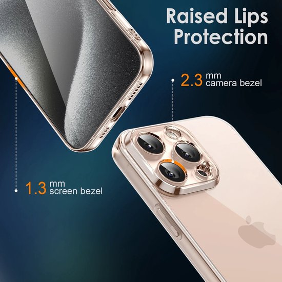 iPhone 16 Pro Max Hoesjes – Full Coverage Siliconen Backcover – Camera Lens Bescherming – Transparant-Ilumina Benelux