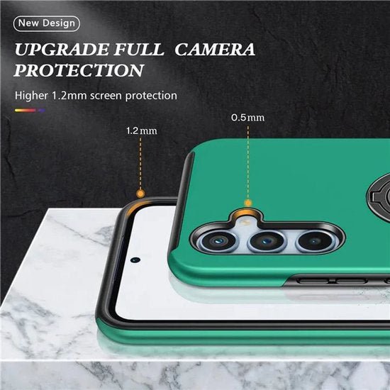 Samsung Galaxy A36 Hoesjes – Backcover met Vingerring – Grip & Standfunctie – Groen-Ilumina Benelux