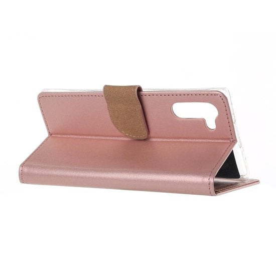 Samsung Galaxy Note 10 Hoesjes – Bookcase Portemonnee Hoes – Pasjeshouder – Magneetsluiting – Roségoud-Ilumina Benelux