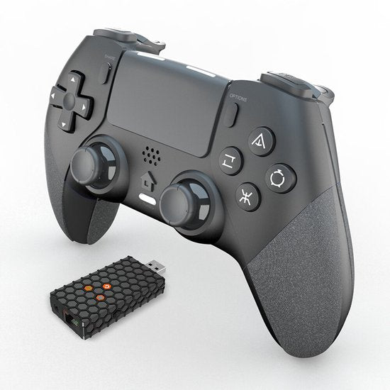 Draadloze Controller Geschikt voor: Playstation 5 – PS5 Wireless Gamepad met Back Buttons, Turbo, Touchpad, Dubbele Vibratie & 3.5mm Audio – Compatibel met PS5/PS4/PC - zwart
