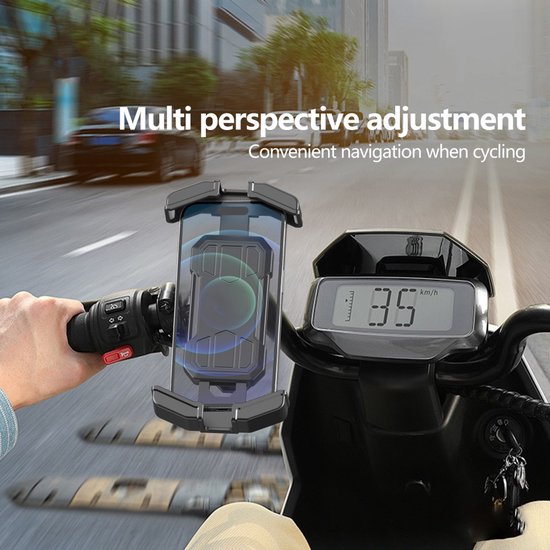 Telefoonhouder fiets – Stuurhouder – Schokbestendig – 360° draaibaar – Universeel voor iPhone & Samsung – Zwart-Ilumina Benelux