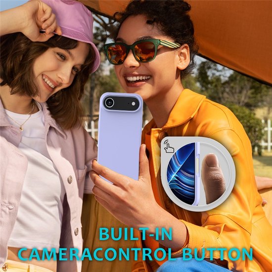 iPhone Air Hoesjes – Liquid Silicone Backcover – Soft Touch – Schokbestendig – Lila-Ilumina Benelux