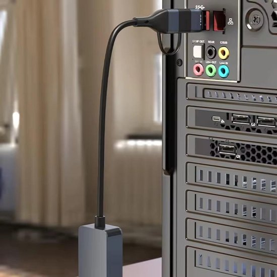 USB Ethernet Adapter – Gigabit 1000 Mbps – USB-A & USB-C naar RJ45 – Plug & Play – Zwart-Ilumina Benelux