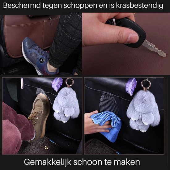 Autostoel organizer – Carseat organiser met tablethouder – Auto tafeltje – Bekerhouder – Tissue & paraplu houder – Zwart