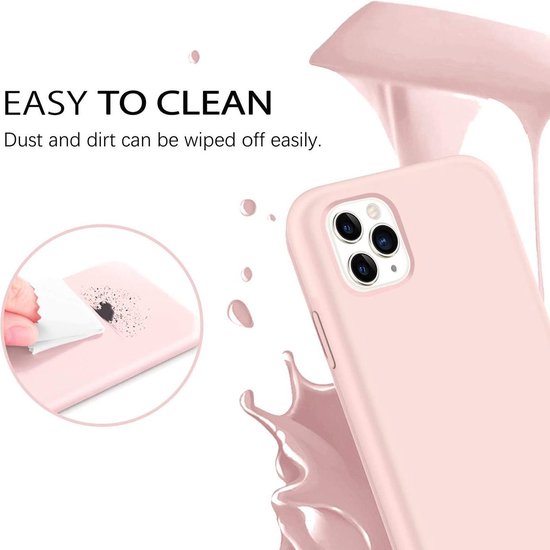 iPhone 12 Pro Max Hoesjes – Soft Silicone Backcover – Flexibel TPU – Schokbestendig – Sand Pink-Ilumina Benelux