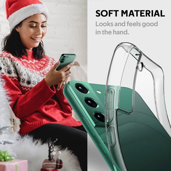 Samsung Galaxy S22 Hoesjes – Siliconen Backcover – Soft TPU – Transparant – Schokbestendig