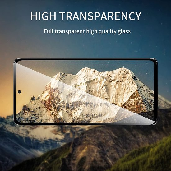 Full Cover Screenprotector - Geschikt voor Motorola Edge 30 Pro Full Screenprotector 2x - 9H Glas (2-Pack)