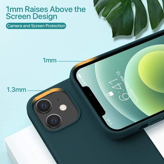 iPhone 11 Hoesjes – Liquid Silicone Backcover – Flexibel TPU – Schokbestendig – Groen-Ilumina Benelux