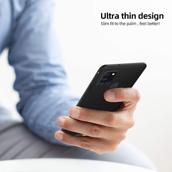 Samsung Galaxy A21S Hoesjes – Siliconen Backcover – Soft Silicone – Schokbestendig – Zwart-Ilumina Benelux